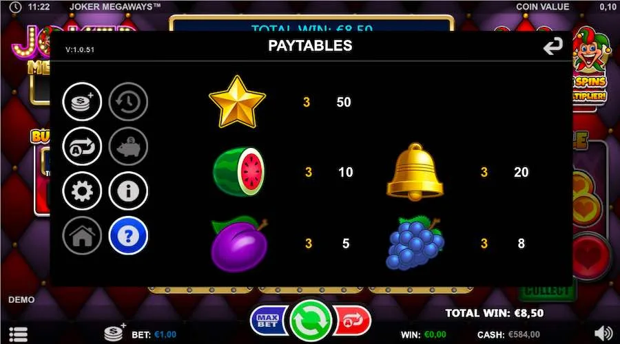 Joker Megawaysβ’ Free Play Demo - Slot Review